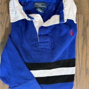 Ralph Lauren Kids Blue Polo with Stripes